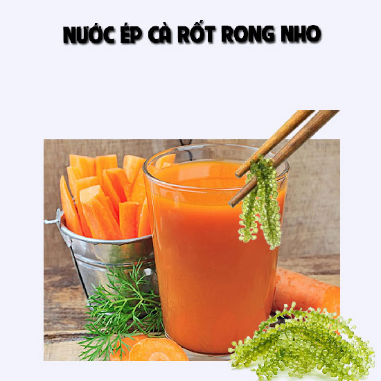 Cách làm nước ép cà rốt rong nho